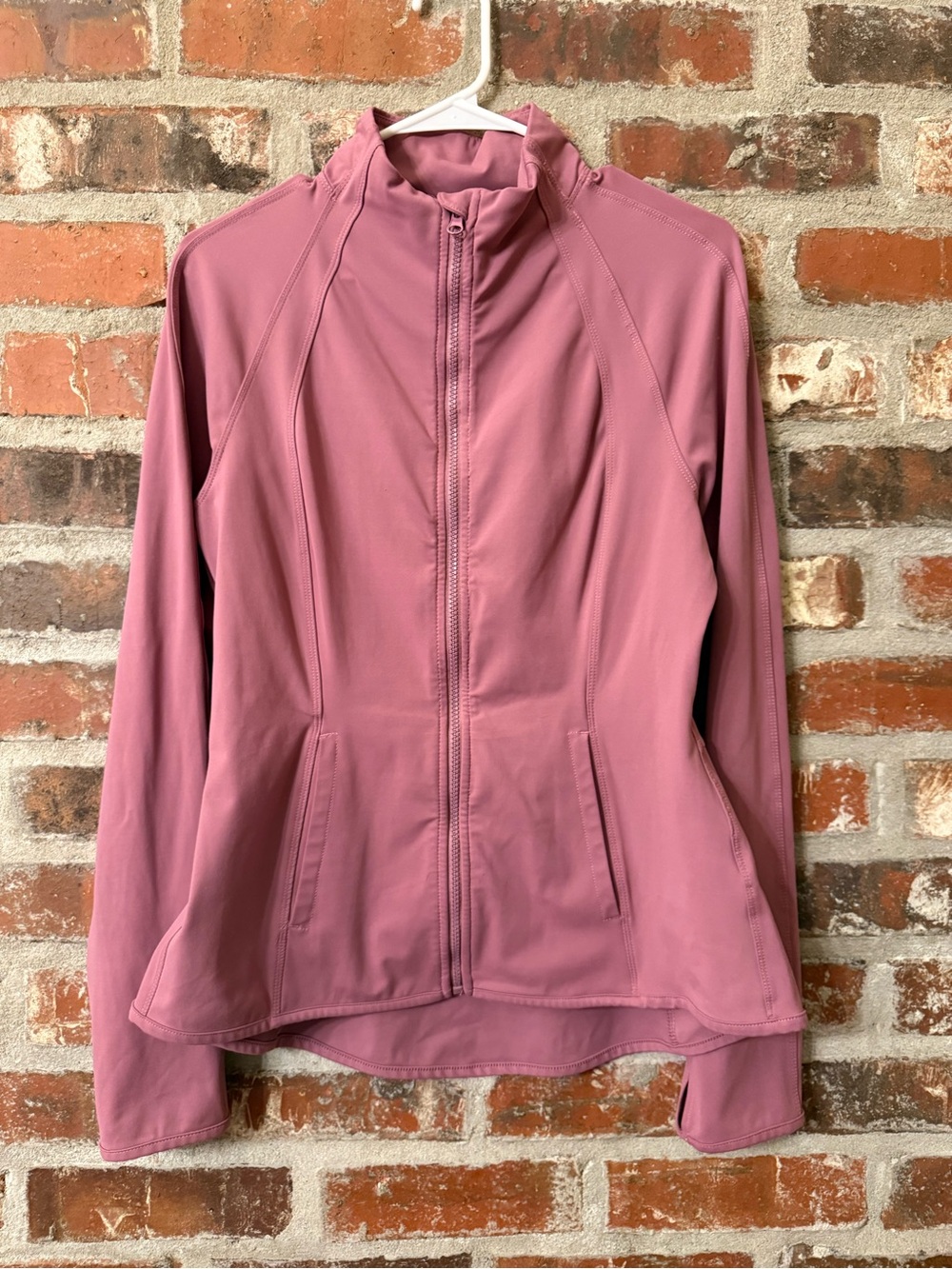J30 -Yogalicious Dusty Rose Full-Zip Bomber Jacket